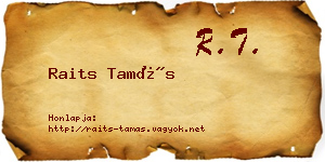Raits Tamás névjegykártya
